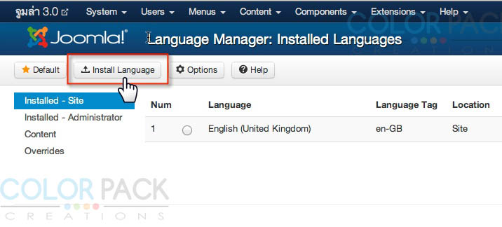 joomla 3.0 Stable lang thai  Install Language  