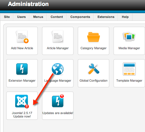 joomla2.5.17 update