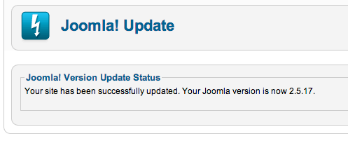 joomla2517 update successfully