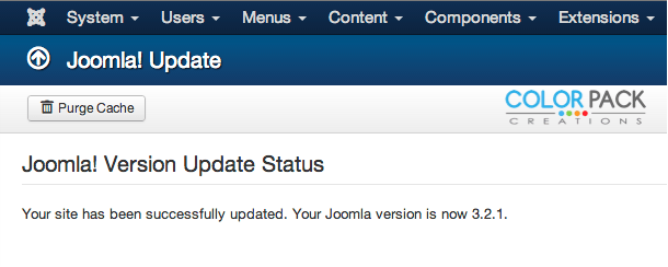 joomla321 successfully updated