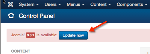 การอัพเดตจาก Joomla! 3.3.0 ไปเป็น Joomla! 3.3.1