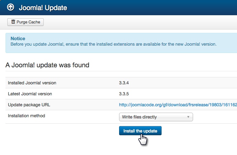 joomla 3.3.5 update 